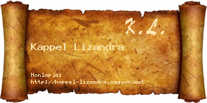 Kappel Lizandra névjegykártya